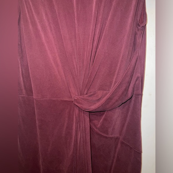 Worthington Maroon Berry Wrap Twist Dress - Picture 3 of 5